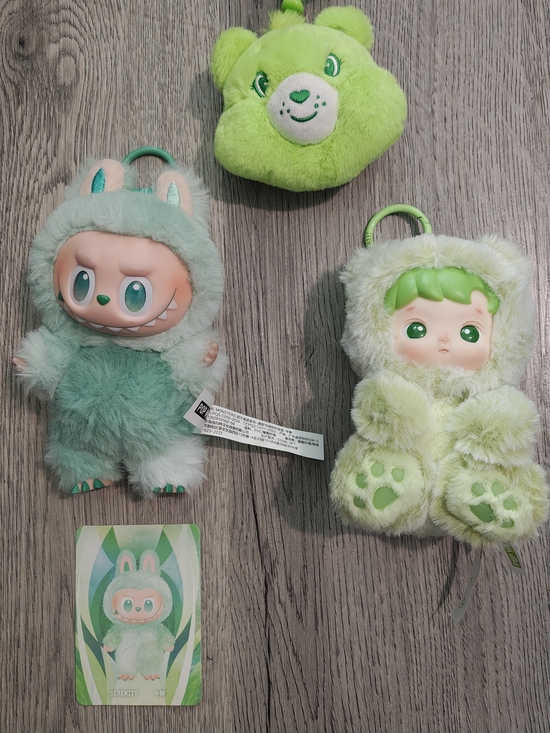 POP MART Accessories - Authentic Pop Mart Labubu Big Into Energy Serenity & Hacipupu Green Apple Bundle